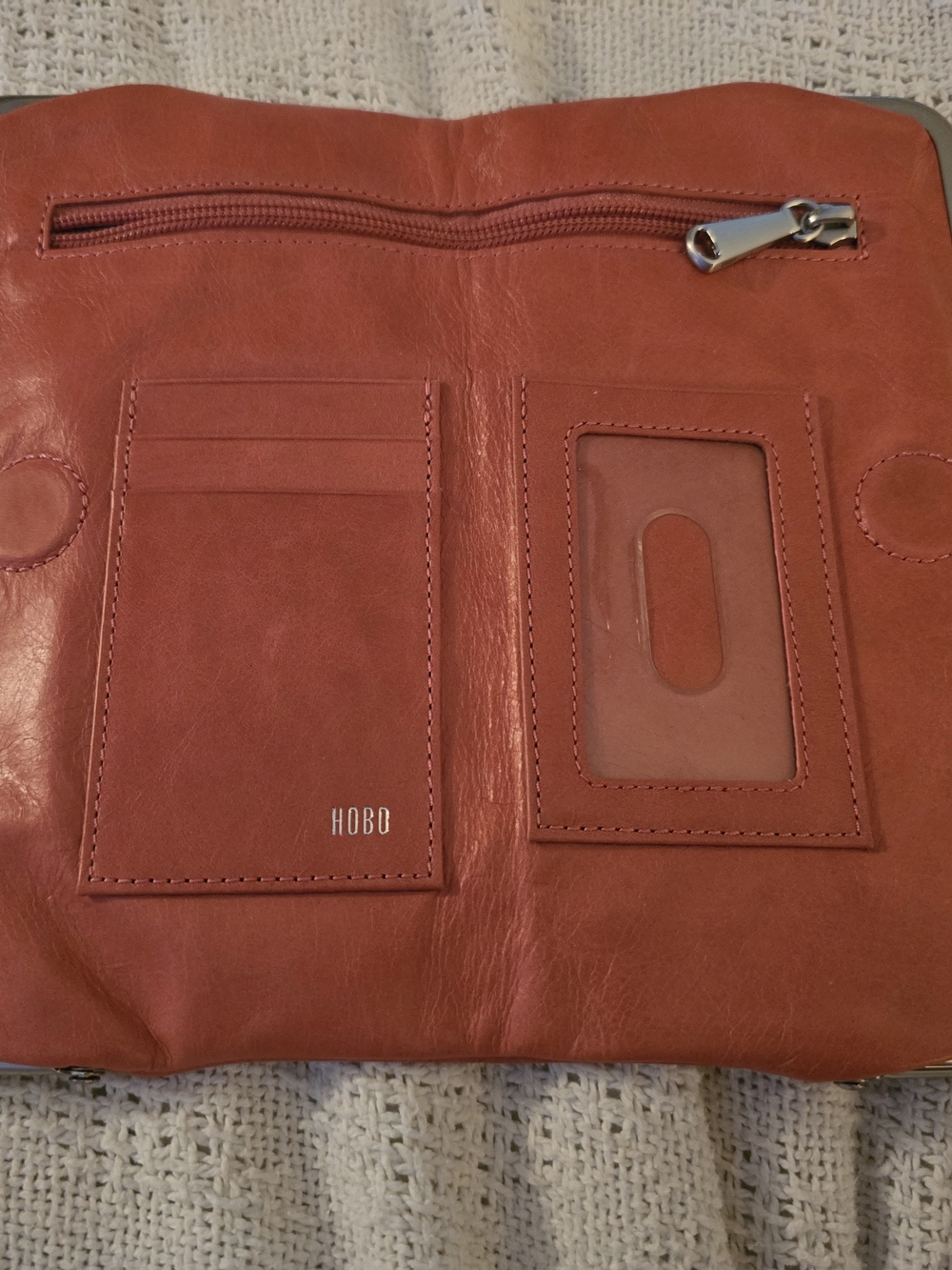 HOBO Wonen's Lauren  Leather Wallet  - Coral